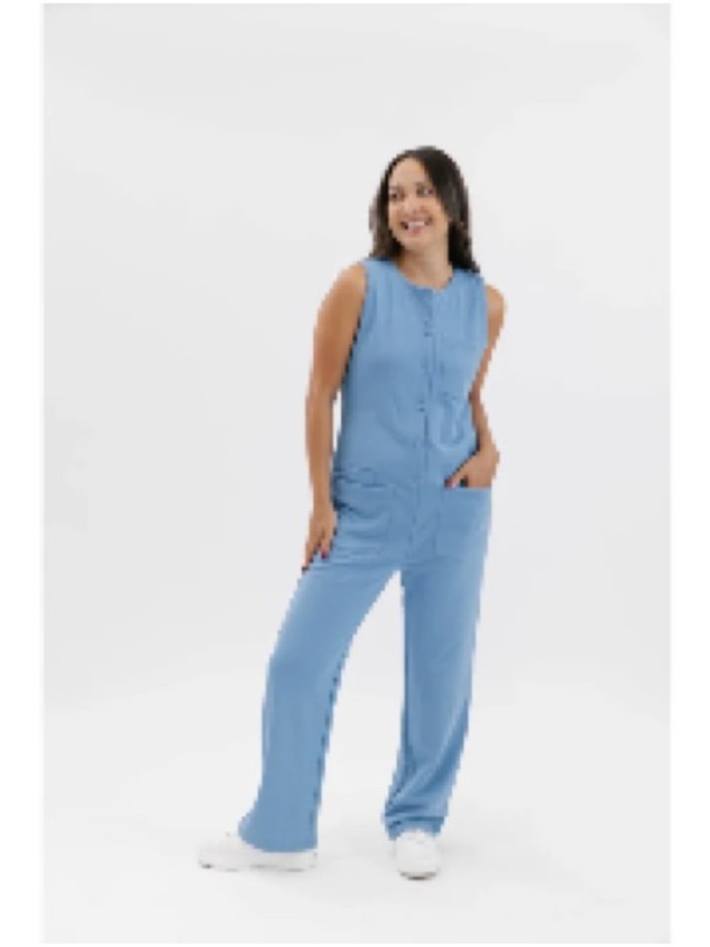 Smash+Tess Louisa Romper Parisian Blue- size Large